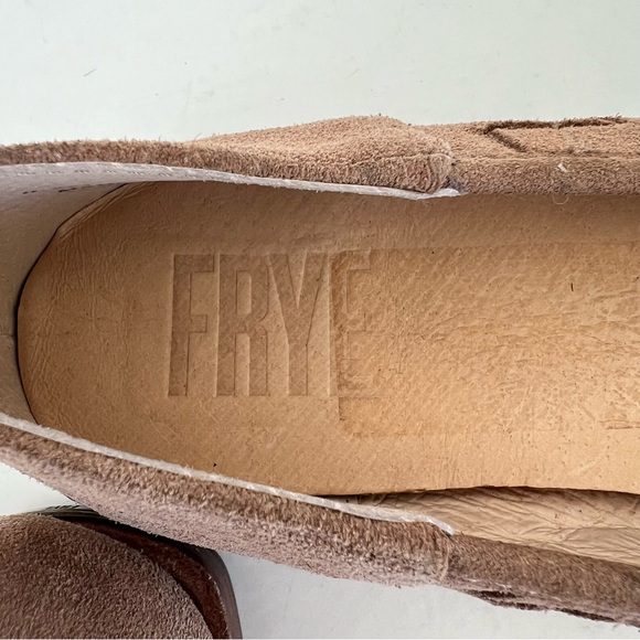 FRYE Claire Caramel / Tan Intricate Woven Checked Slip On Flats Sz 9.5 M NWOB - Picture 10 of 16